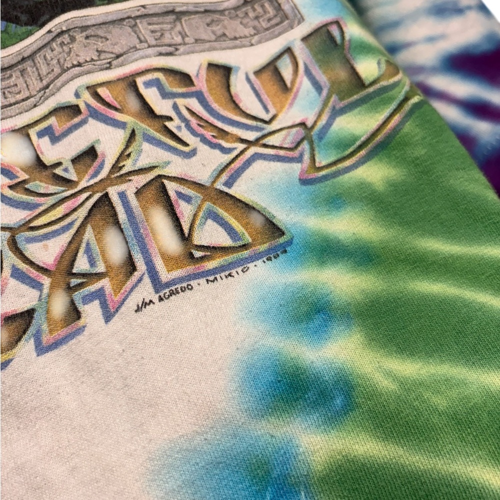 Vintage 1989 Grateful Dead  Rainforest Panther T Shirt Tye Dye Mens L USA MADE - Picture 4 of 9
